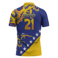 Custom Bosnia Football Dream 2026 Zipper Polo Shirt Take Me To America