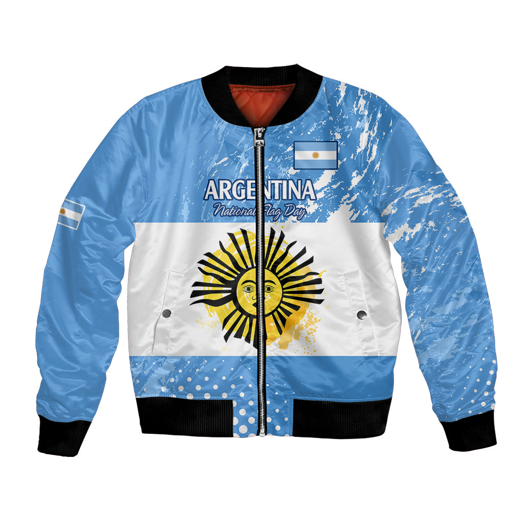 Argentina National Flag Day Bomber Jacket Da de la Bandera Nacional LT9 - Wonder Print Shop