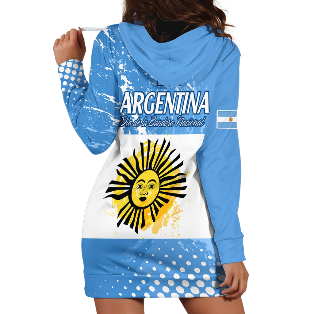 Argentina National Flag Day Hoodie Dress Da de la Bandera Nacional - Wonder Print Shop