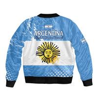 Argentina National Flag Day Sleeve Zip Bomber Jacket Da de la Bandera Nacional - Wonder Print Shop