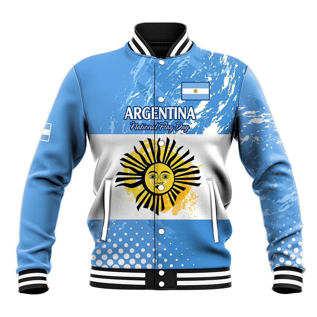 Custom Argentina National Flag Day Baseball Jacket Da de la Bandera Nacional LT9 - Wonder Print Shop