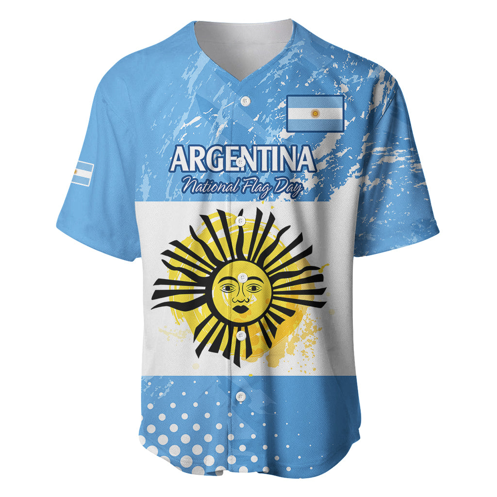 Custom Argentina National Flag Day Baseball Jersey Da de la Bandera Nacional LT9 - Wonder Print Shop