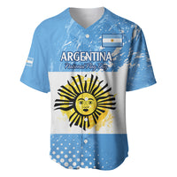 Custom Argentina National Flag Day Baseball Jersey Da de la Bandera Nacional LT9 - Wonder Print Shop
