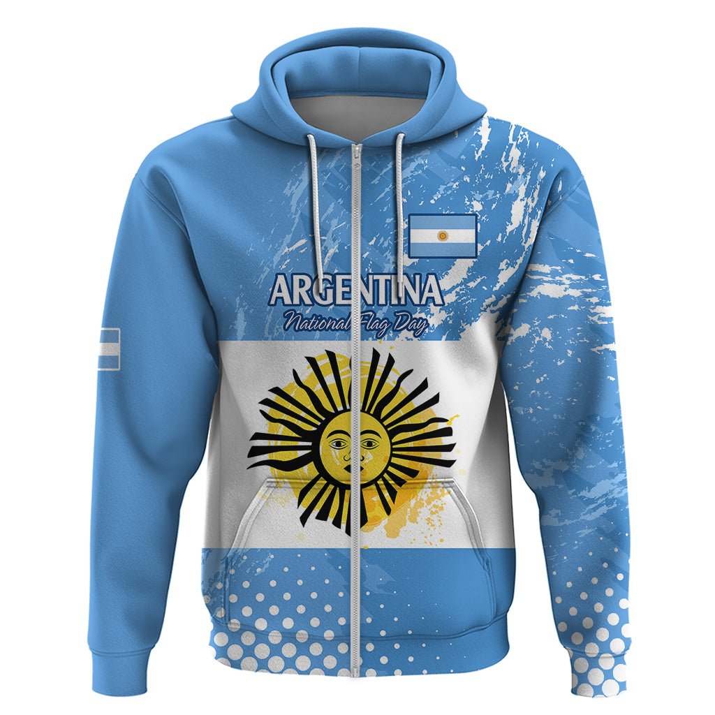 Custom Argentina National Flag Day Hoodie Da de la Bandera Nacional - Wonder Print Shop