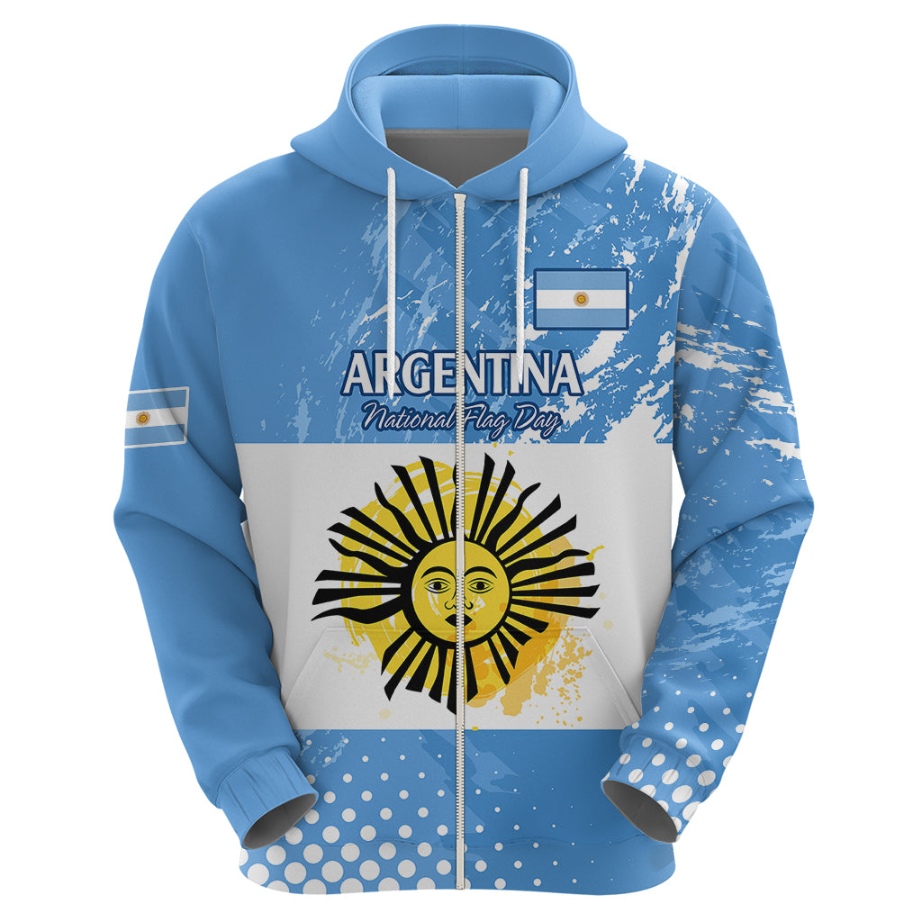 Custom Argentina National Flag Day Hoodie Da de la Bandera Nacional - Wonder Print Shop