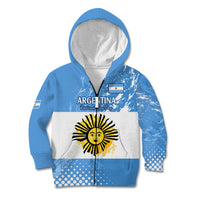 Custom Argentina National Flag Day Kid Hoodie Da de la Bandera Nacional - Wonder Print Shop