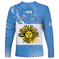 Custom Argentina National Flag Day Long Sleeve Shirt Da de la Bandera Nacional - Wonder Print Shop