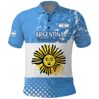 Custom Argentina National Flag Day Polo Shirt Da de la Bandera Nacional - Wonder Print Shop
