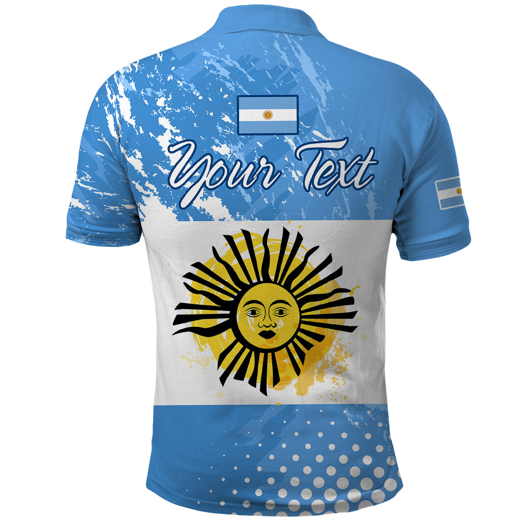 Custom Argentina National Flag Day Polo Shirt Da de la Bandera Nacional - Wonder Print Shop