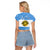 Custom Argentina National Flag Day Raglan Cropped T Shirt Da de la Bandera Nacional - Wonder Print Shop