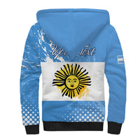 Custom Argentina National Flag Day Sherpa Hoodie Da de la Bandera Nacional - Wonder Print Shop
