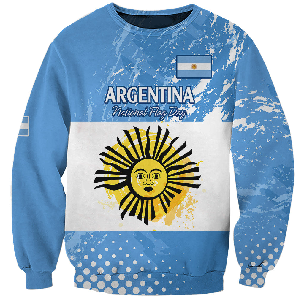 Custom Argentina National Flag Day Sweatshirt Da de la Bandera Nacional - Wonder Print Shop