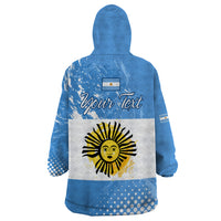 Custom Argentina National Flag Day Wearable Blanket Hoodie Da de la Bandera Nacional - Wonder Print Shop