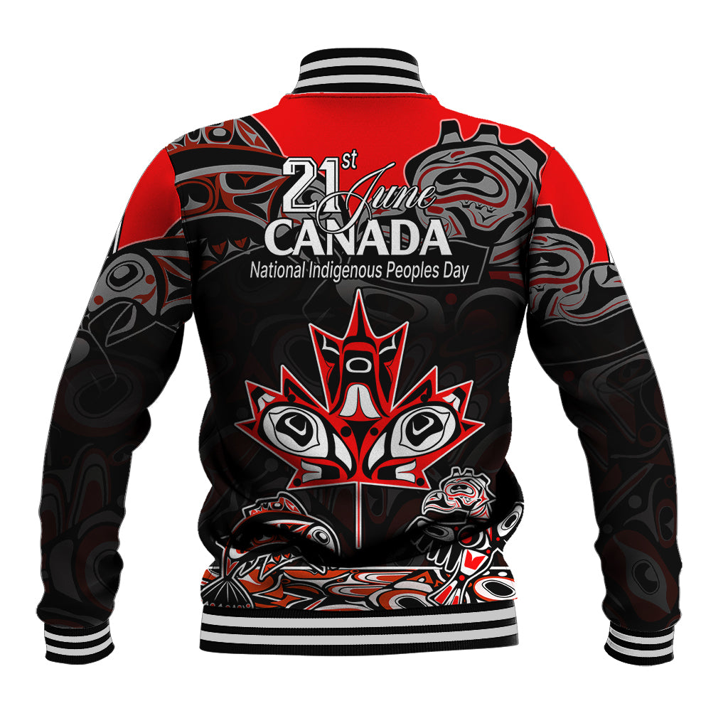 Canada National Aboriginal Day Baseball Jacket Indigenous Art Stylization LT9 - Wonder Print Shop