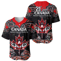 Canada National Aboriginal Day Baseball Jersey Indigenous Art Stylization LT9 - Wonder Print Shop