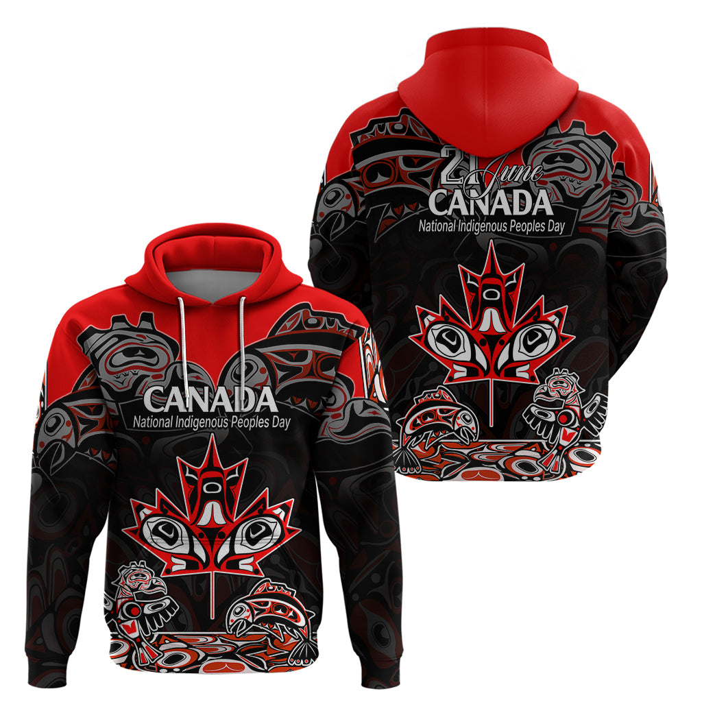 Canada National Aboriginal Day Hoodie Indigenous Art Stylization - Wonder Print Shop