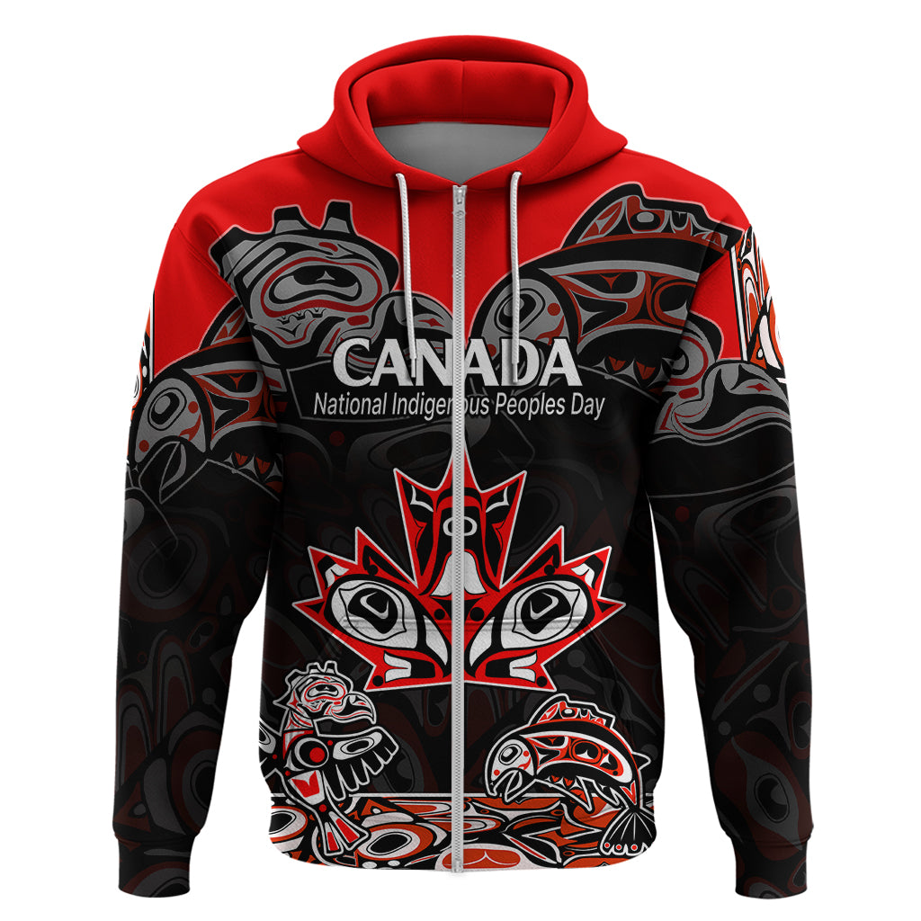 Canada National Aboriginal Day Hoodie Indigenous Art Stylization - Wonder Print Shop