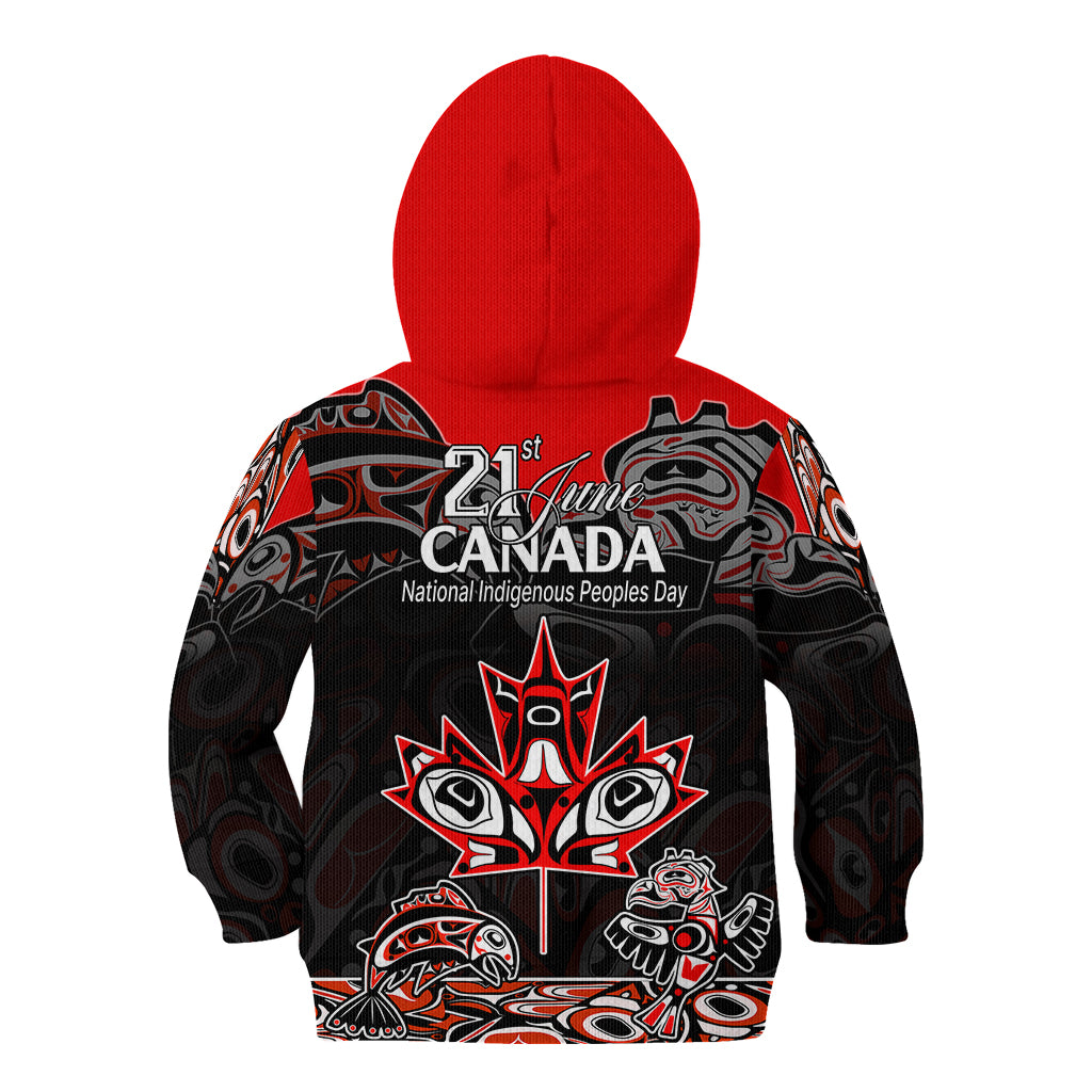 Canada National Aboriginal Day Kid Hoodie Indigenous Art Stylization - Wonder Print Shop