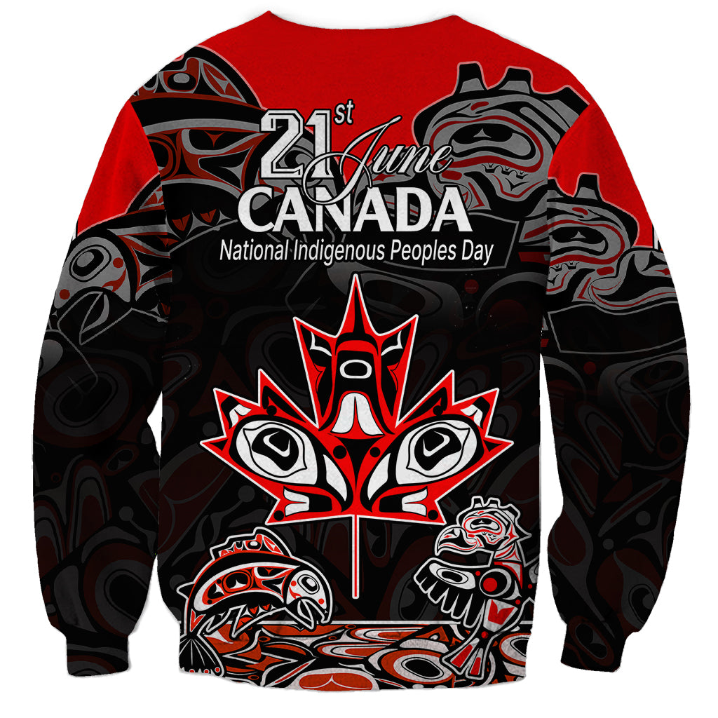 Canada National Aboriginal Day Sweatshirt Indigenous Art Stylization - Wonder Print Shop