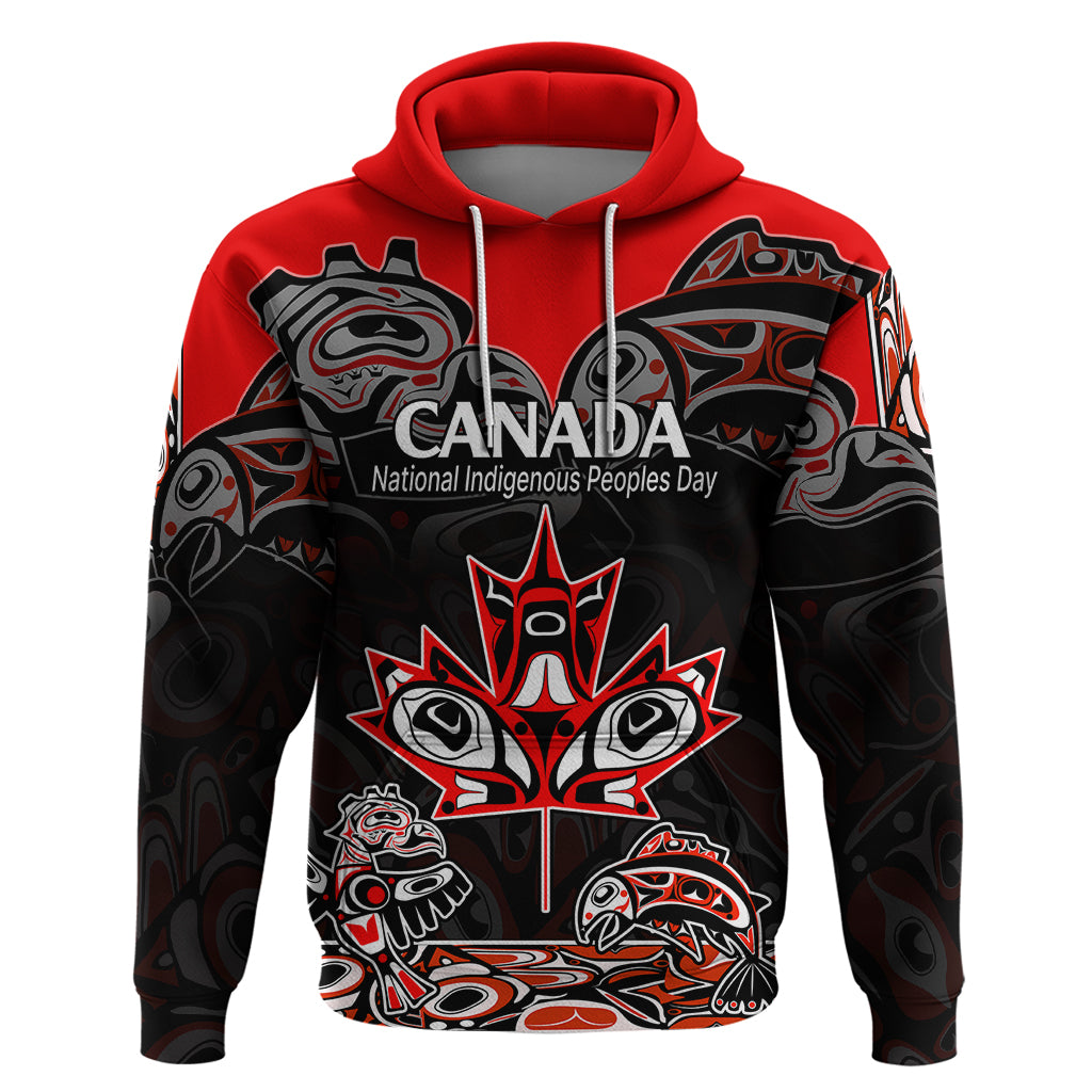 Custom Canada National Aboriginal Day Hoodie Indigenous Art Stylization - Wonder Print Shop