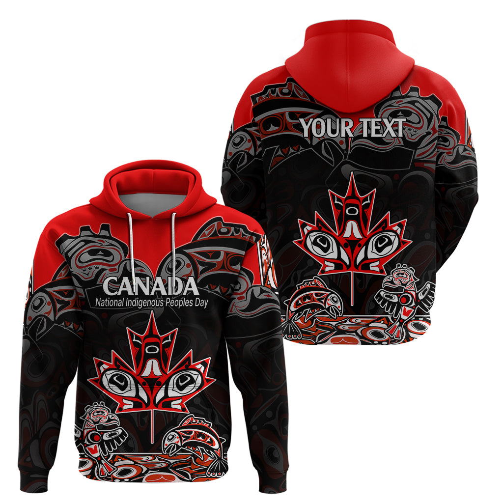 Custom Canada National Aboriginal Day Hoodie Indigenous Art Stylization - Wonder Print Shop