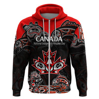 Custom Canada National Aboriginal Day Hoodie Indigenous Art Stylization - Wonder Print Shop
