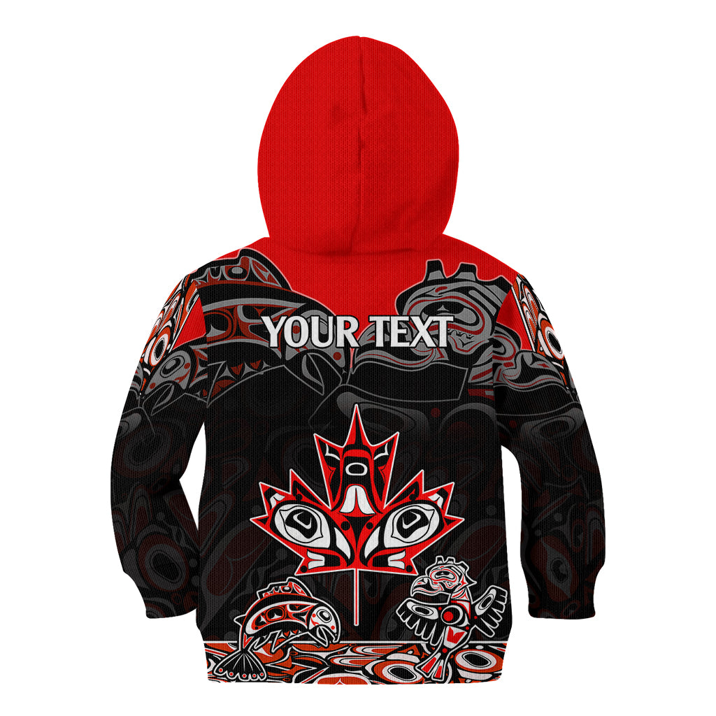 Custom Canada National Aboriginal Day Kid Hoodie Indigenous Art Stylization - Wonder Print Shop