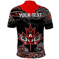 Custom Canada National Aboriginal Day Polo Shirt Indigenous Art Stylization - Wonder Print Shop
