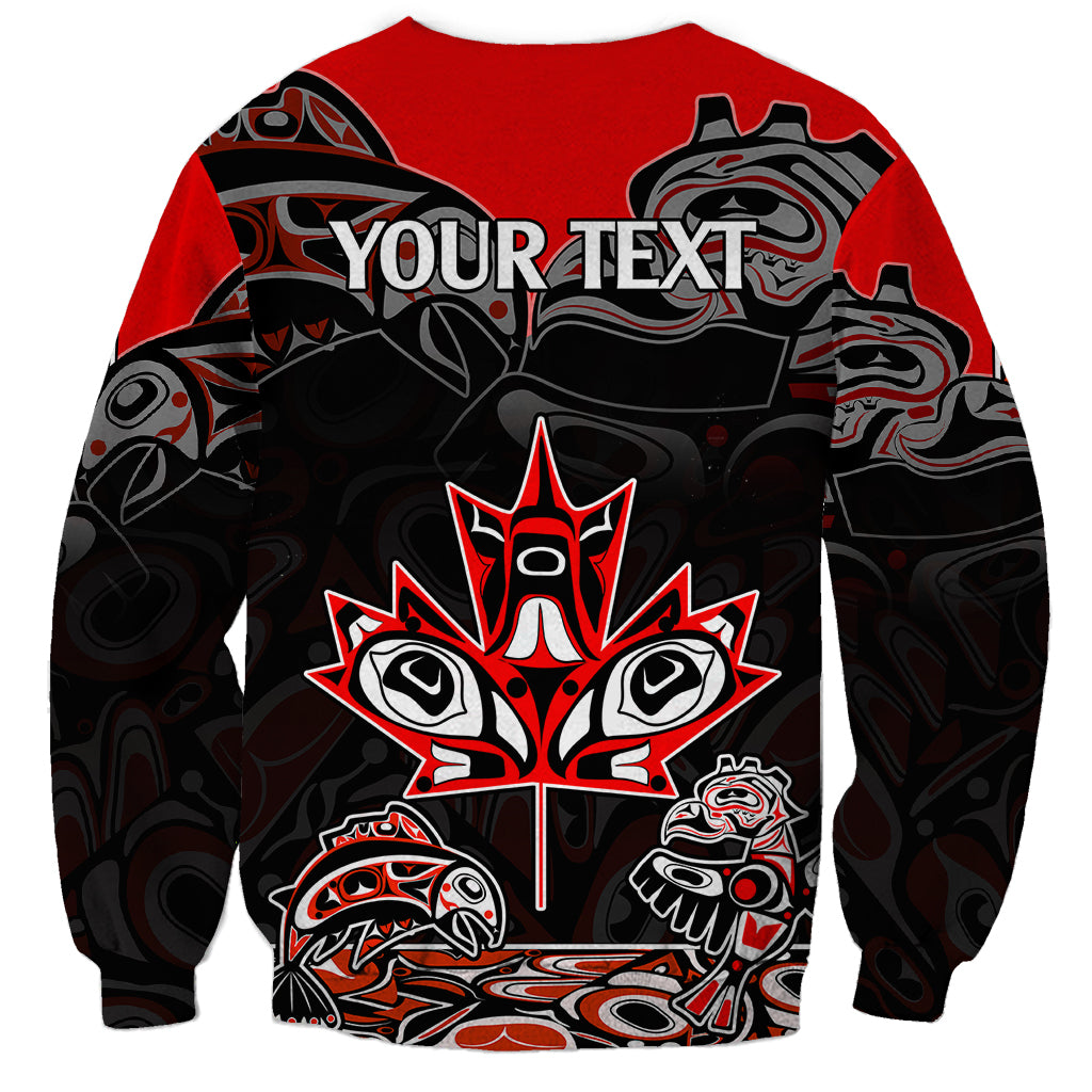 Custom Canada National Aboriginal Day Sweatshirt Indigenous Art Stylization - Wonder Print Shop