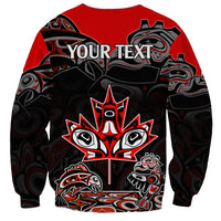 Custom Canada National Aboriginal Day Sweatshirt Indigenous Art Stylization - Wonder Print Shop
