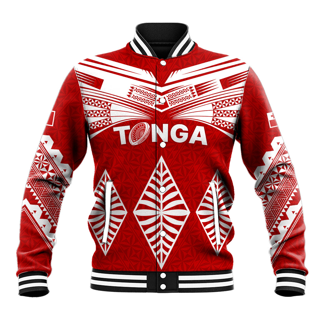 Tonga Rugby Baseball Jacket Proud Tongan Ngatu Kupesi World Cup 2023 No1 LT9 - Wonder Print Shop
