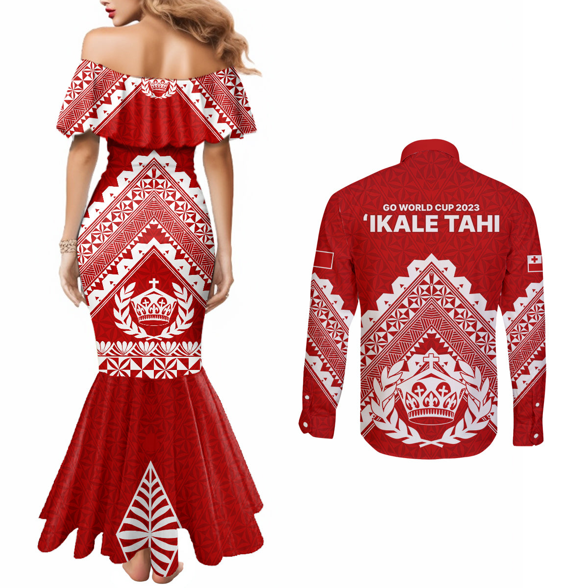 tonga-rugby-couples-matching-mermaid-dress-and-long-sleeve-button-shirts-proud-tongan-ngatu-kupesi-world-cup-2023-no1