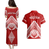 Tonga Rugby Couples Matching Puletasi Dress and Hawaiian Shirt Proud Tongan Ngatu Kupesi World Cup 2023 No1 LT9 - Wonder Print Shop