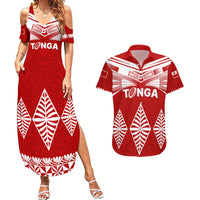Tonga Rugby Couples Matching Summer Maxi Dress and Hawaiian Shirt Proud Tongan Ngatu Kupesi World Cup 2023 No1 LT9 - Wonder Print Shop