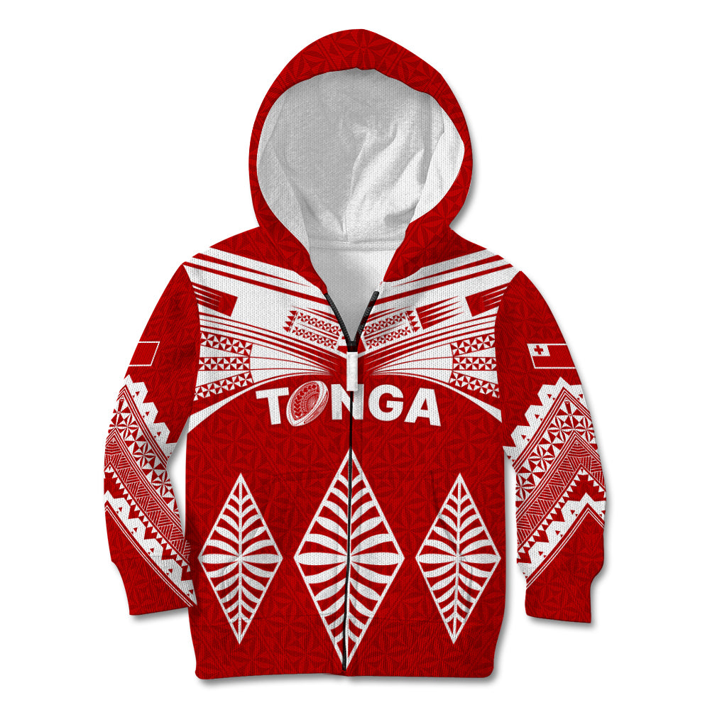 Tonga Rugby Kid Hoodie Proud Tongan Ngatu Kupesi World Cup 2023 No1 - Wonder Print Shop