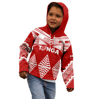 Tonga Rugby Kid Hoodie Proud Tongan Ngatu Kupesi World Cup 2023 No1 - Wonder Print Shop