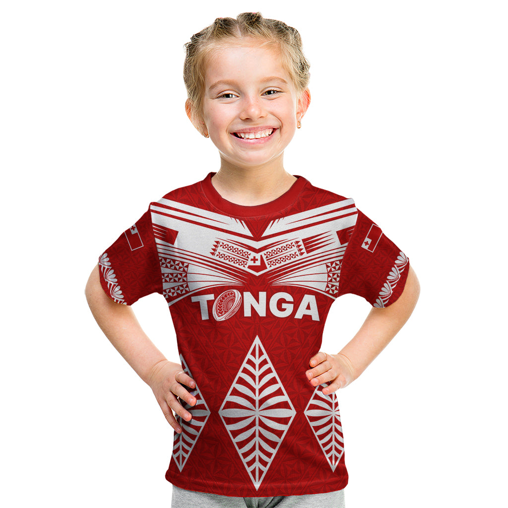 Tonga Rugby Kid T Shirt Proud Tongan Ngatu Kupesi World Cup 2023 No1 - Wonder Print Shop