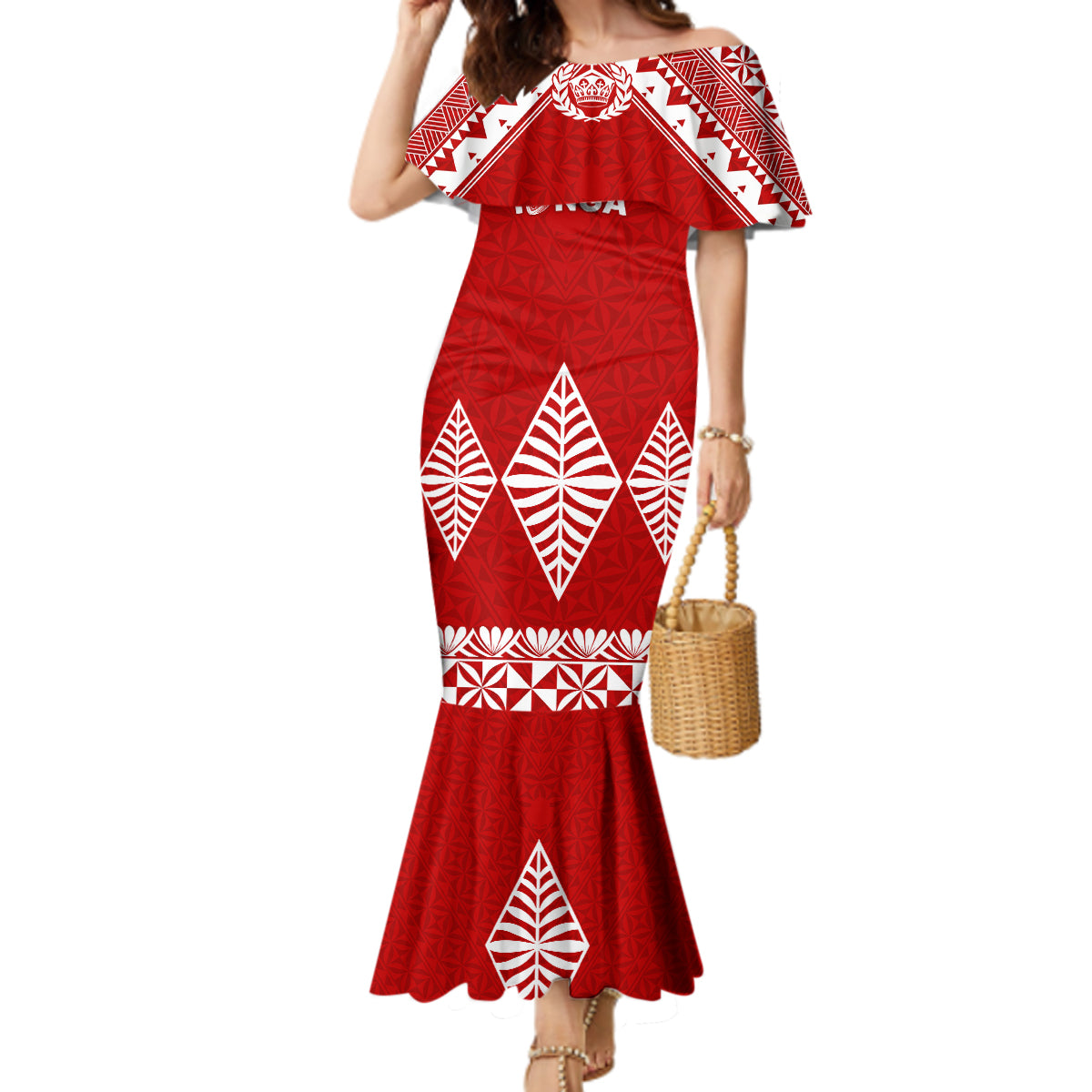 Tonga Rugby Mermaid Dress Proud Tongan Ngatu Kupesi World Cup 2023 No1 - Wonder Print Shop