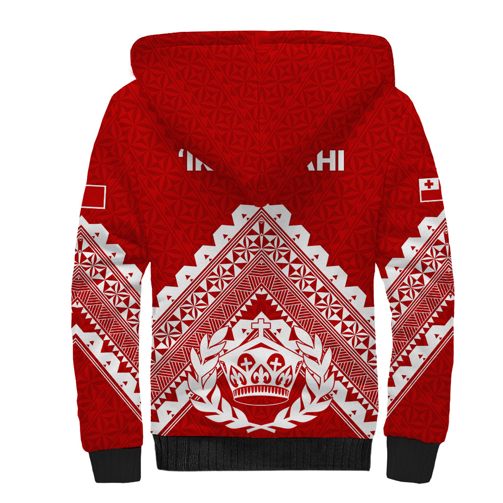 Tonga Rugby Sherpa Hoodie Proud Tongan Ngatu Kupesi World Cup 2023 No1 - Wonder Print Shop