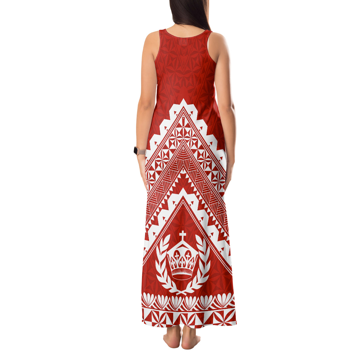 Tonga Rugby Tank Maxi Dress Proud Tongan Ngatu Kupesi World Cup 2023 No1 - Wonder Print Shop