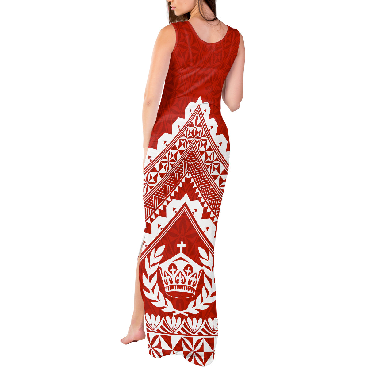 Tonga Rugby Tank Maxi Dress Proud Tongan Ngatu Kupesi World Cup 2023 No1 - Wonder Print Shop