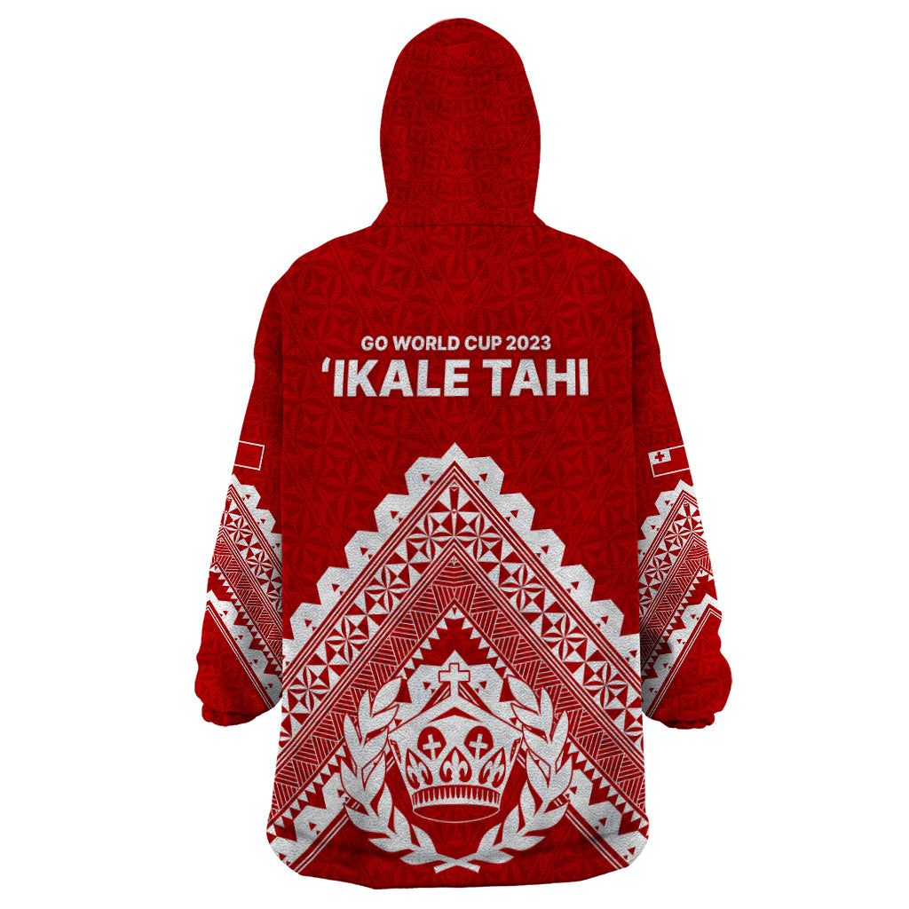 Tonga Rugby Wearable Blanket Hoodie Proud Tongan Ngatu Kupesi World Cup 2023 No1 - Wonder Print Shop