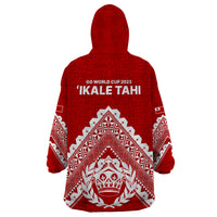Tonga Rugby Wearable Blanket Hoodie Proud Tongan Ngatu Kupesi World Cup 2023 No1 - Wonder Print Shop
