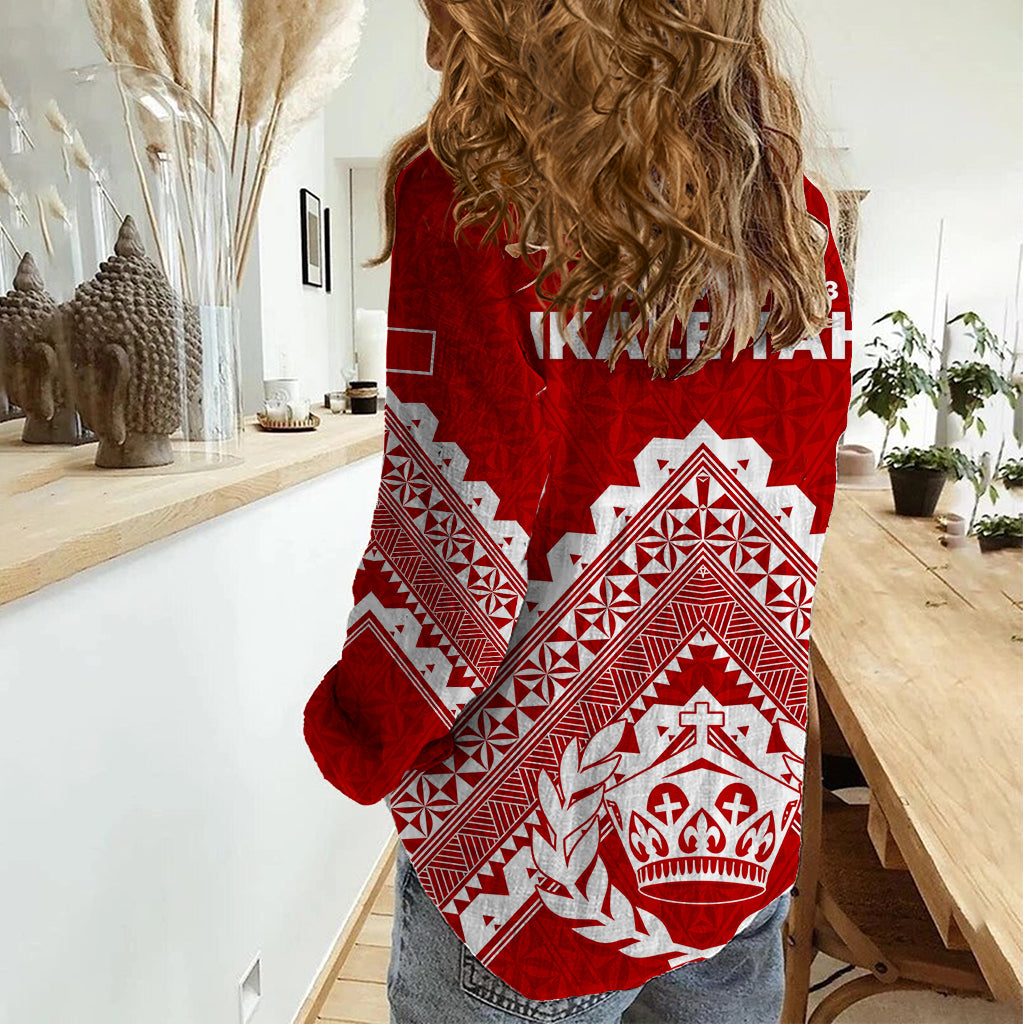 Tonga Rugby Women Casual Shirt Proud Tongan Ngatu Kupesi World Cup 2023 No1 - Wonder Print Shop