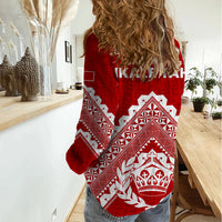 Tonga Rugby Women Casual Shirt Proud Tongan Ngatu Kupesi World Cup 2023 No1 - Wonder Print Shop