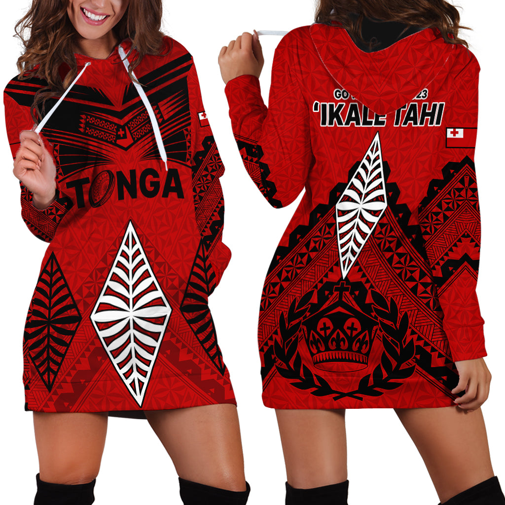 Tonga Rugby Hoodie Dress Proud Tongan Ngatu Kupesi World Cup 2023 No2 - Wonder Print Shop
