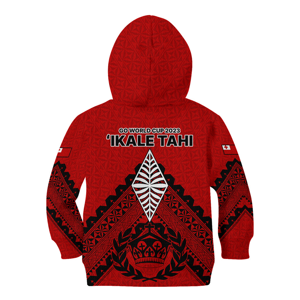 Tonga Rugby Kid Hoodie Proud Tongan Ngatu Kupesi World Cup 2023 No2 - Wonder Print Shop