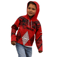 Tonga Rugby Kid Hoodie Proud Tongan Ngatu Kupesi World Cup 2023 No2 - Wonder Print Shop