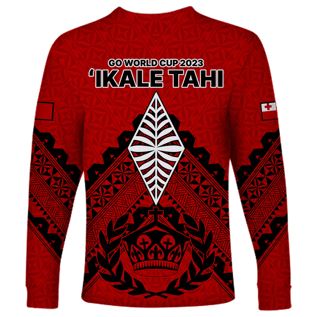 Tonga Rugby Long Sleeve Shirt Proud Tongan Ngatu Kupesi World Cup 2023 No2 - Wonder Print Shop