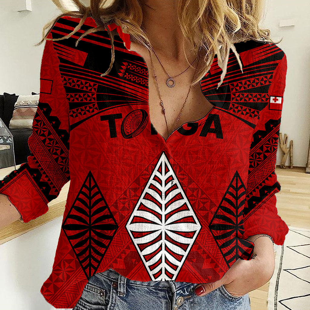 Tonga Rugby Women Casual Shirt Proud Tongan Ngatu Kupesi World Cup 2023 No2 - Wonder Print Shop